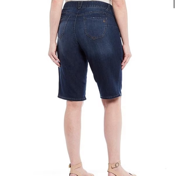 Democracy Plus Size "Ab"solution® Bermuda Stretch Denim Shorts - Picture 3 of 15